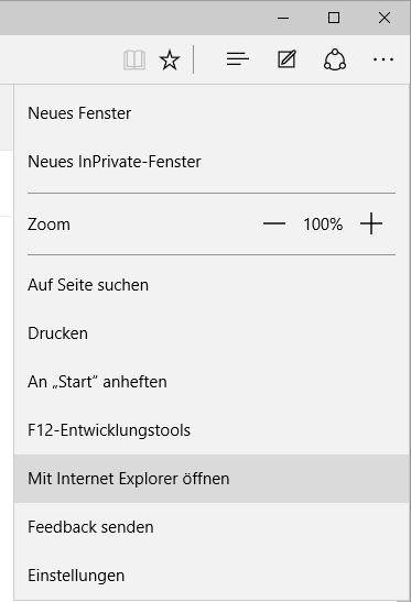Open with IE