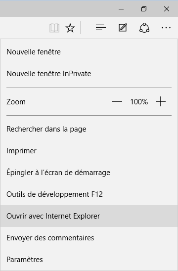 Open with IE