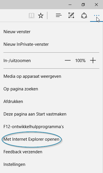 Open with IE
